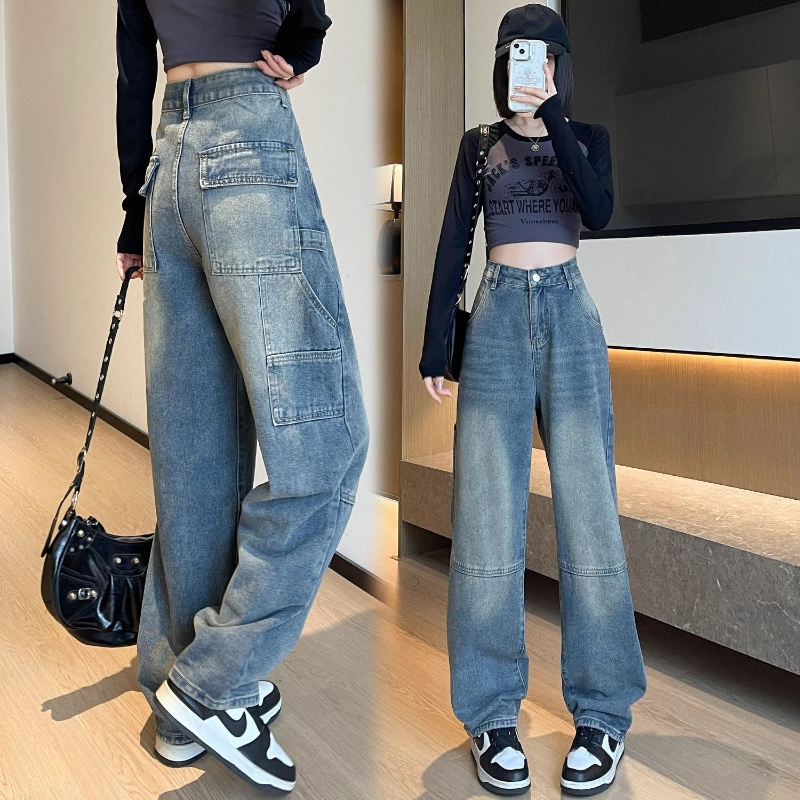 Vintage Fashion Instagram - Women's Vintage Denim Harem Cargo Pants
