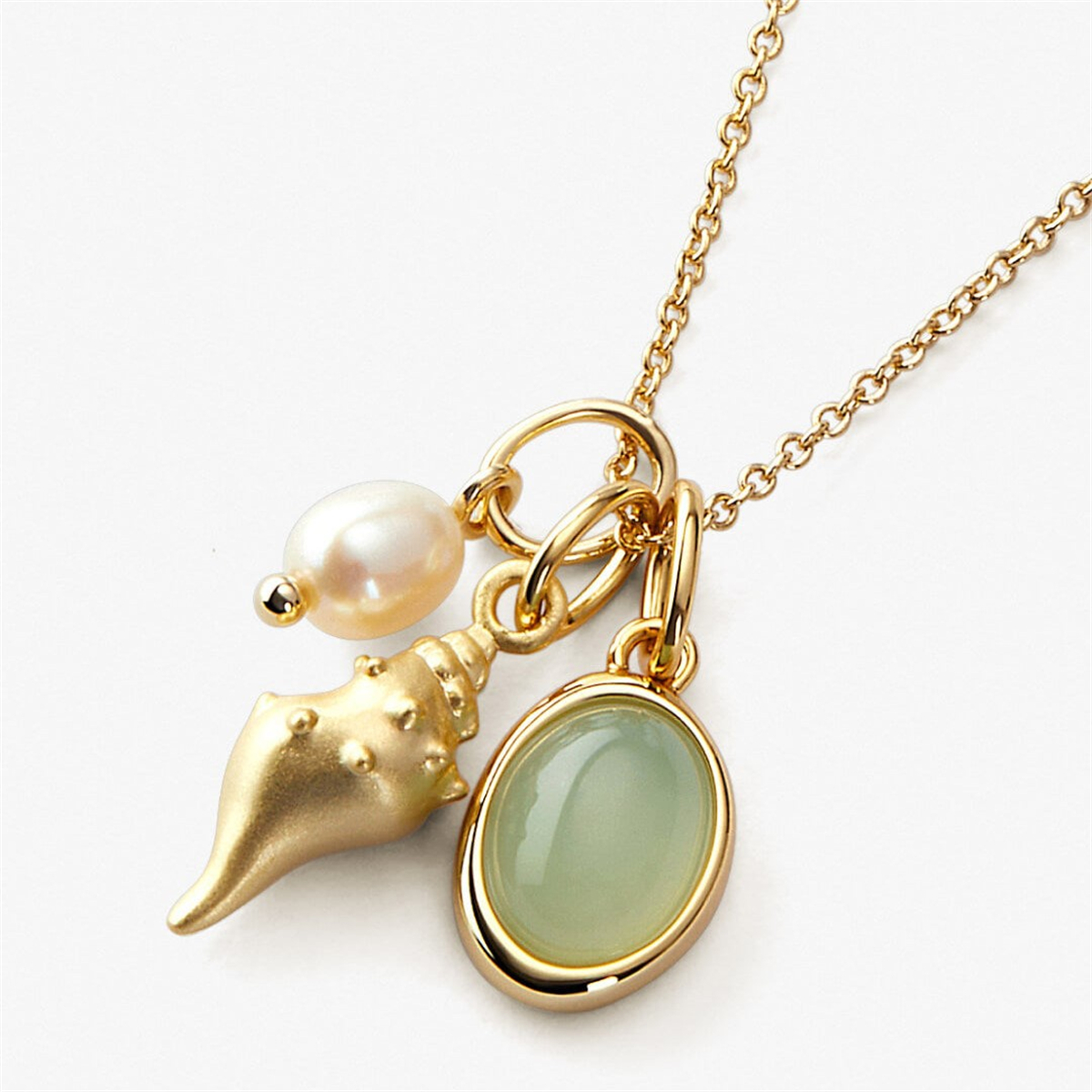 Vintage Fashion Instagram - Dongling Jade Shell Conch Necklace Vintage