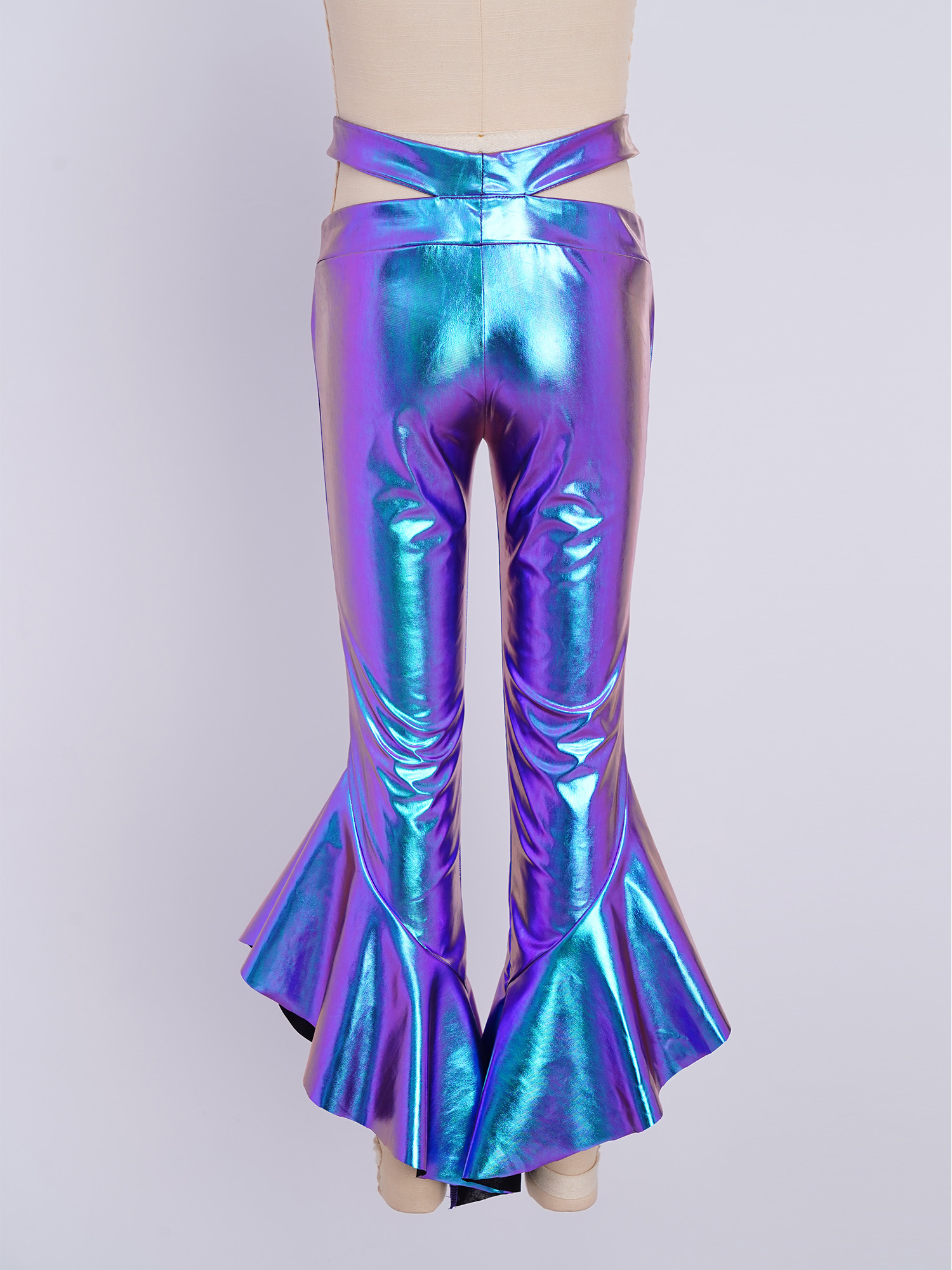 Kids Girls Shiny Metallic Flar - đánh giá và giá Wide Leg Trouser 70S