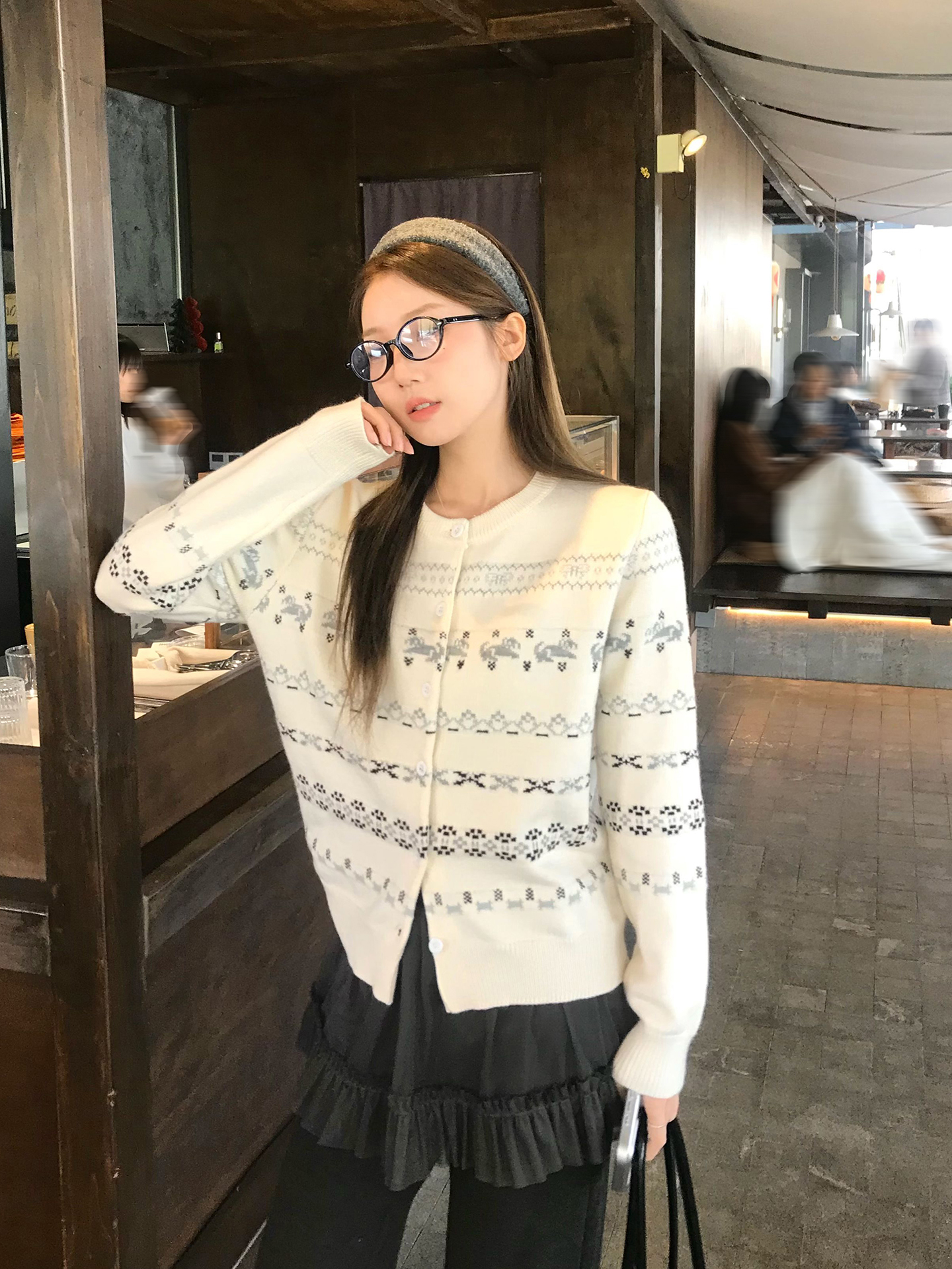 Gray Vintage Fair Isle Knitted - đánh giá và giá Vintage Fashion Faire