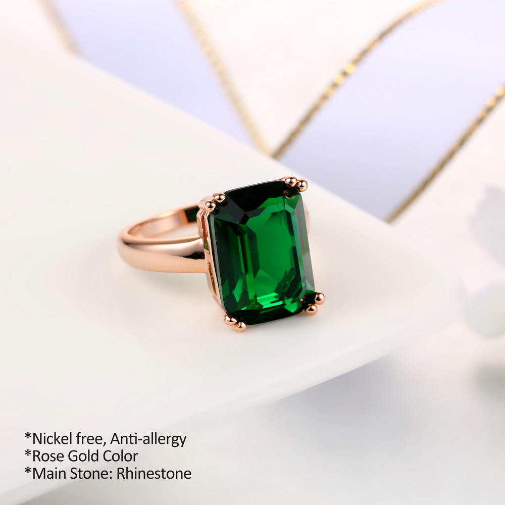 Double Fair Octagon Cut Green  - đánh giá và giá Vintage Fashion Faire