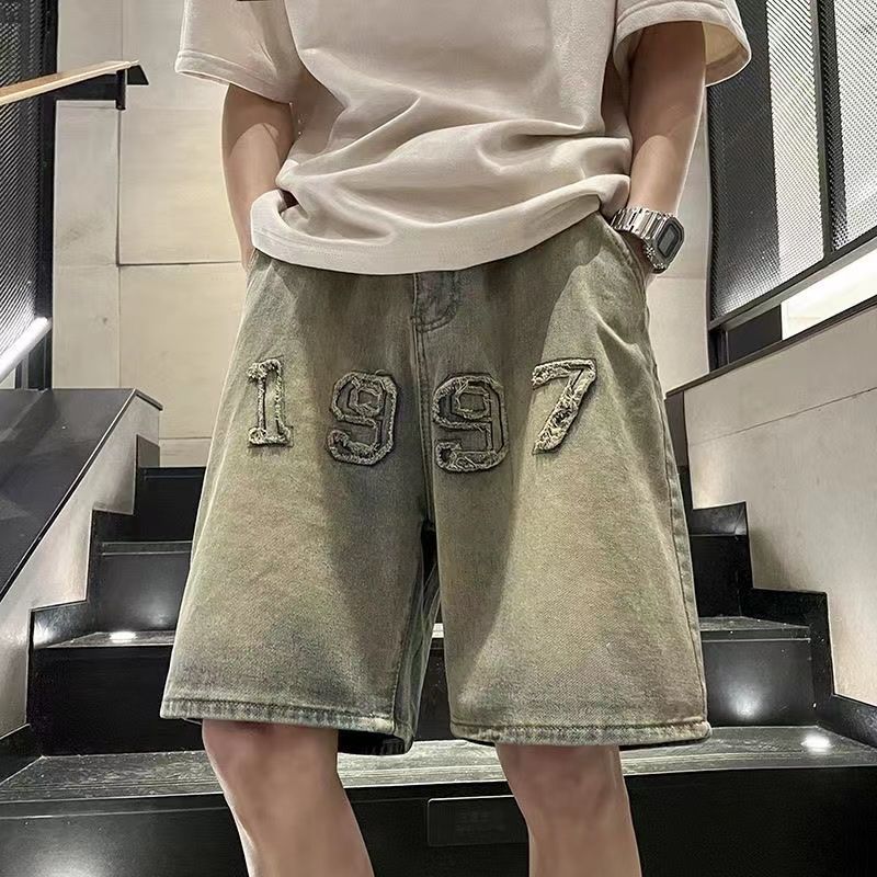 Men's Mud Color Denim Shorts 5 - đánh giá và giá Vintage Fashion Instagram