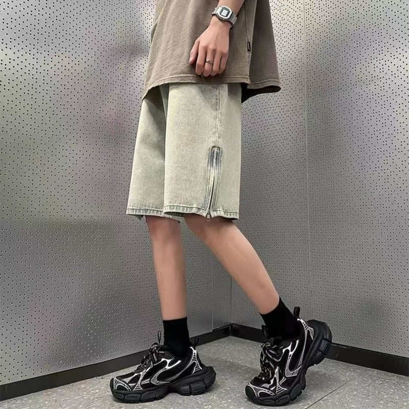 Men's Mud Color Denim Shorts 5 - đánh giá và giá Vintage Fashion Instagram