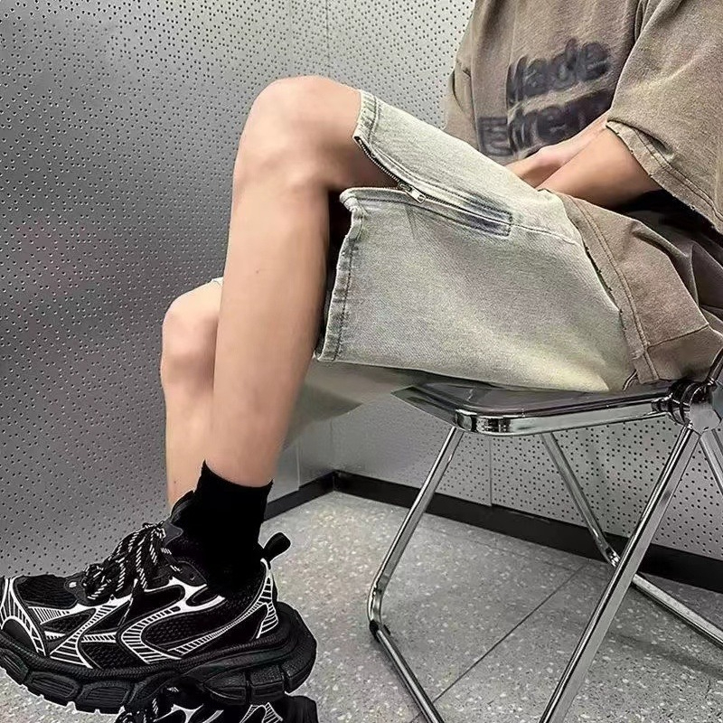 Men's Mud Color Denim Shorts 5 - đánh giá và giá Vintage Fashion Instagram