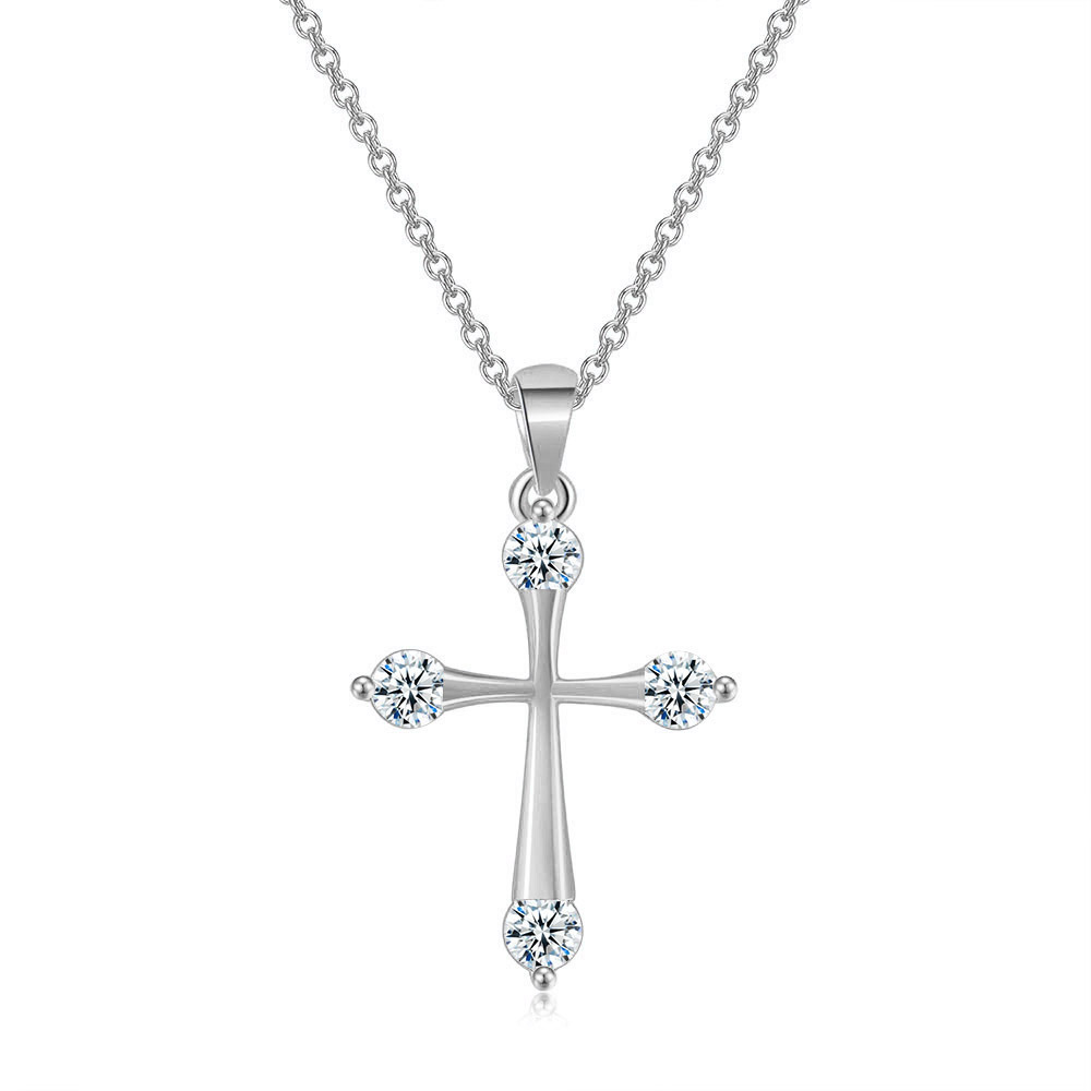 Silver Color Cross Pendant Nec - đánh giá và giá Vintage Fashion Faire