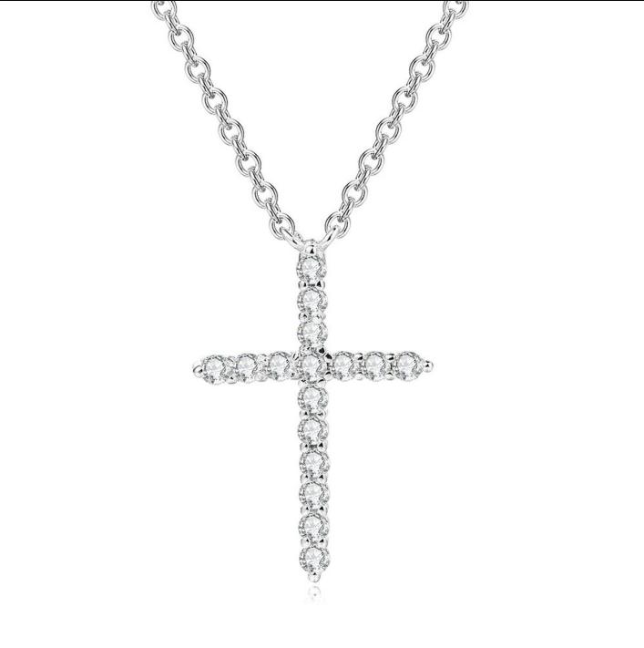 Silver Color Cross Pendant Nec - đánh giá và giá Vintage Fashion Faire