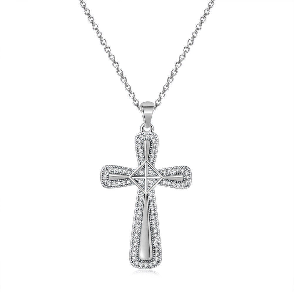 Silver Color Cross Pendant Nec - đánh giá và giá Vintage Fashion Faire