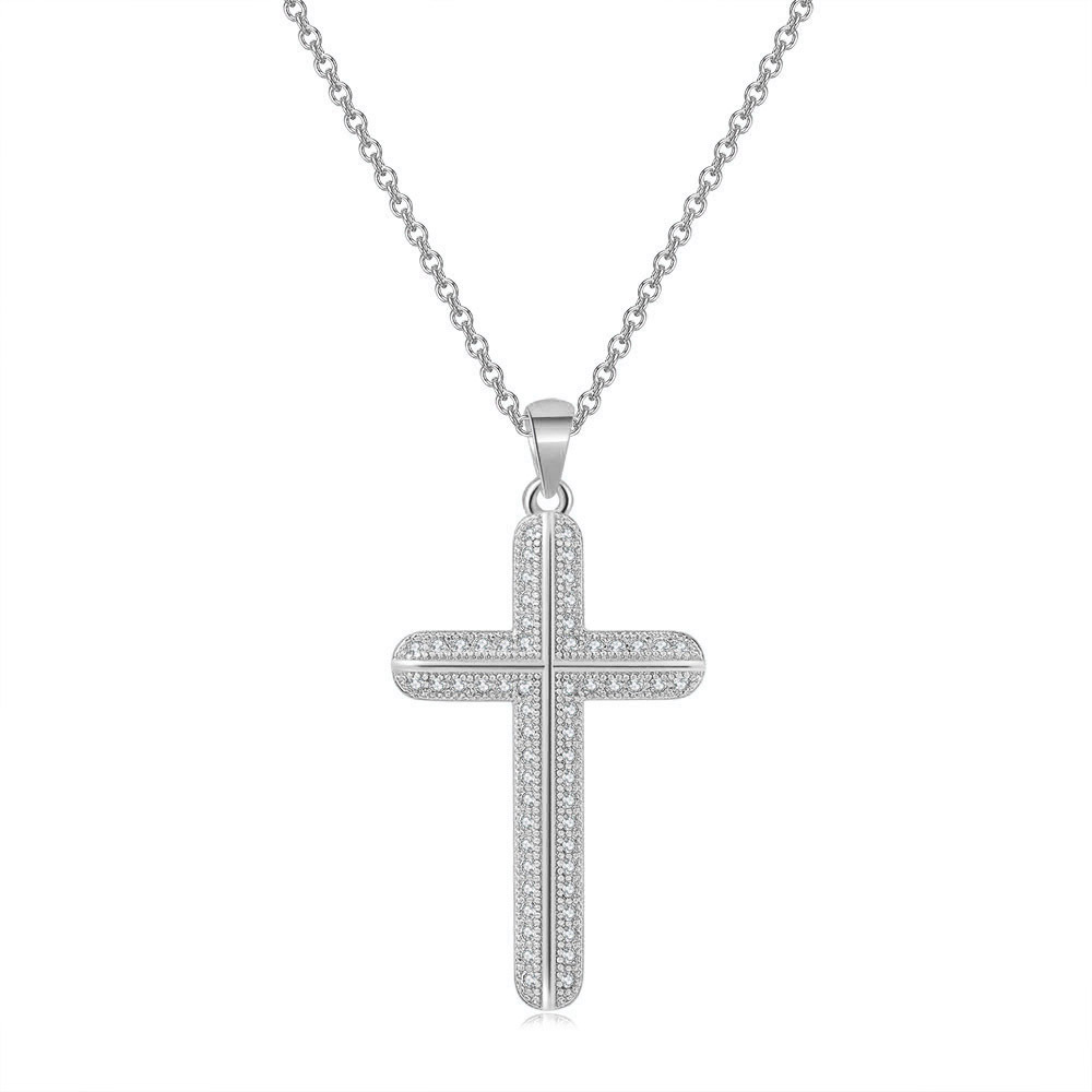Silver Color Cross Pendant Nec - đánh giá và giá Vintage Fashion Faire