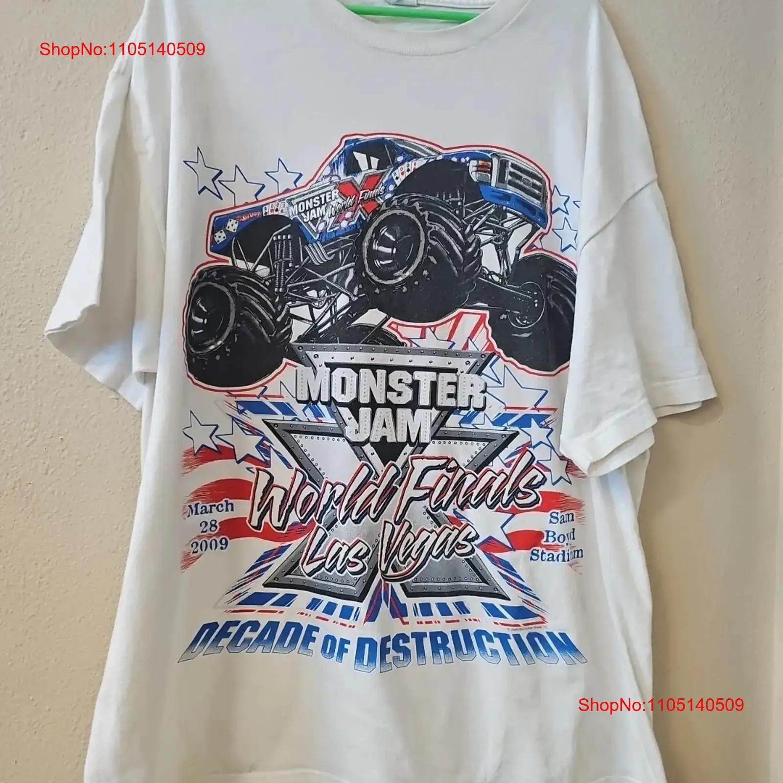 Monster Jam World Finals T Shi - đánh giá và giá Vintage Vegas Fashion