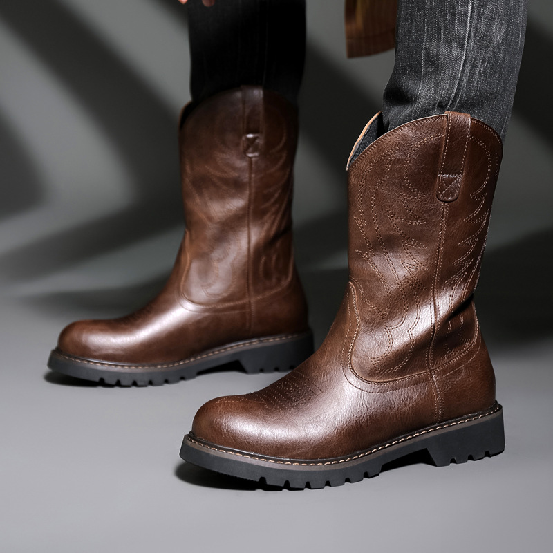 Fashion Mens Cowboy Boots New  - đánh giá và giá Vintage Fashion Mens