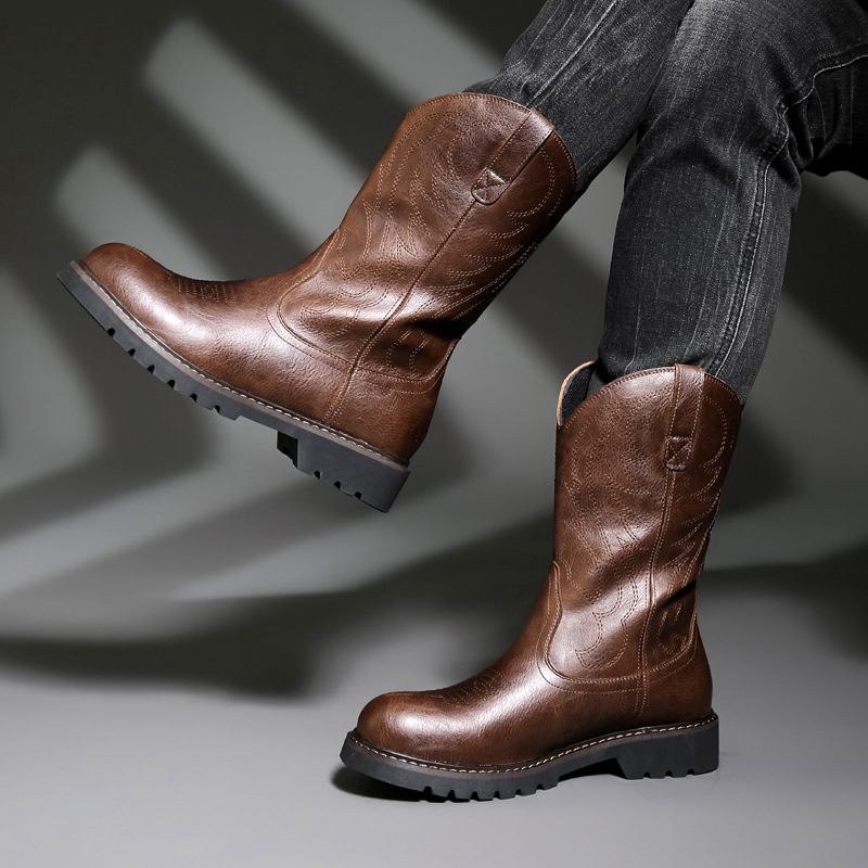 Fashion Mens Cowboy Boots New  - đánh giá và giá Vintage Fashion Mens