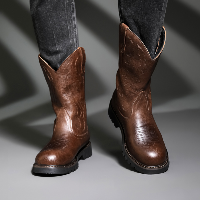 Fashion Mens Cowboy Boots New  - đánh giá và giá Vintage Fashion Mens