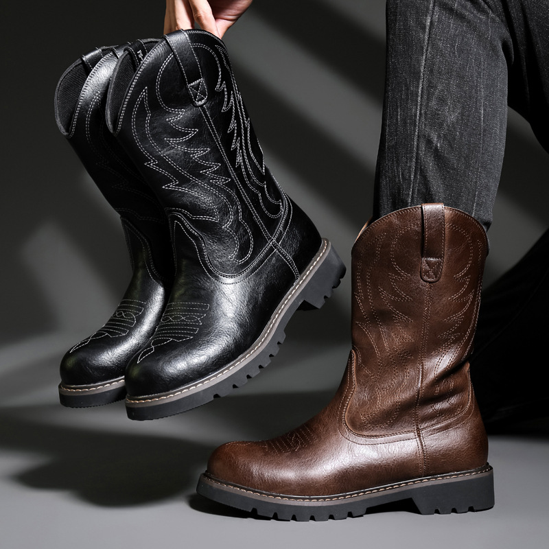 Fashion Mens Cowboy Boots New  - đánh giá và giá Vintage Fashion Mens