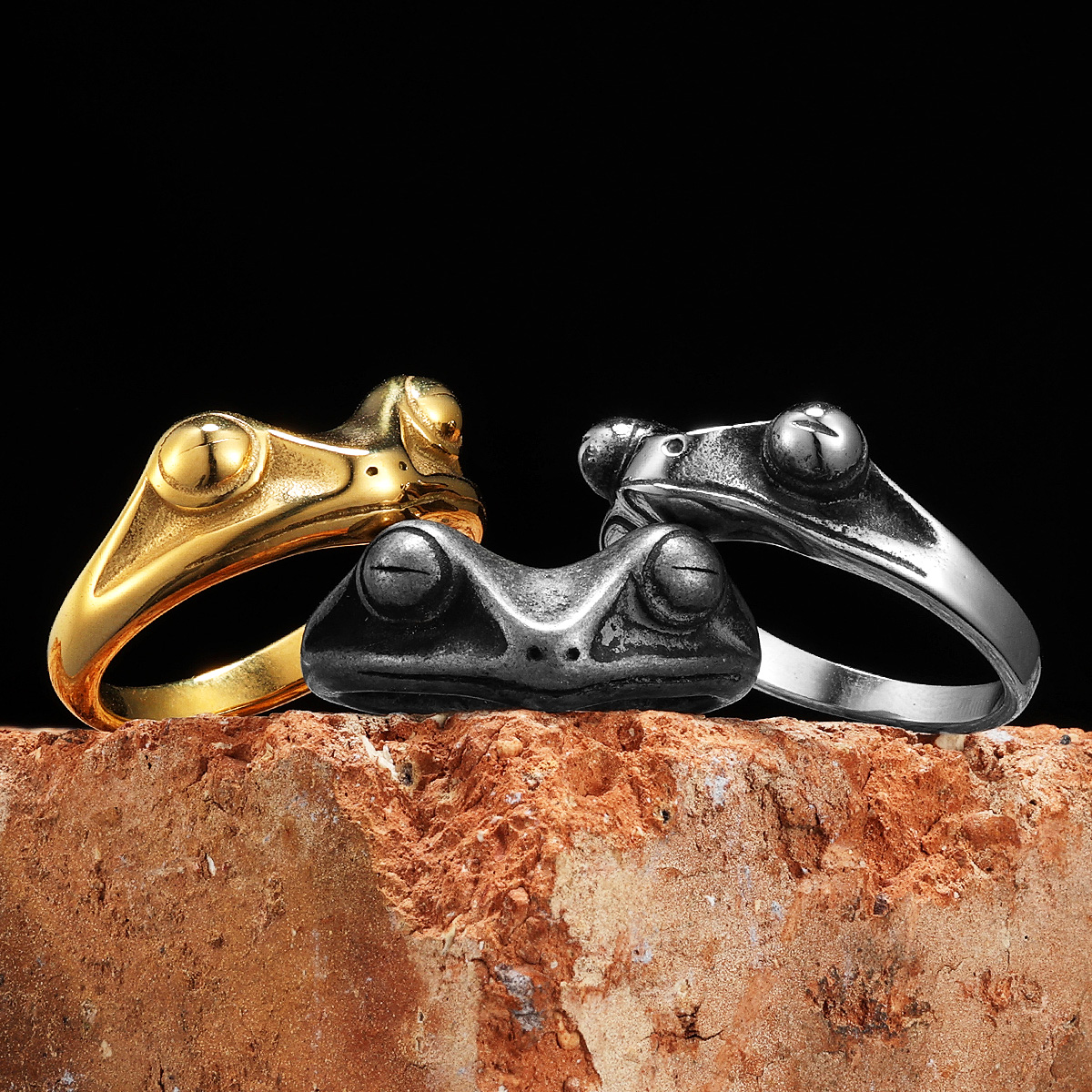 Frog Prince Men Rings Stainles - đánh giá và giá Vintage Fashion Newtown