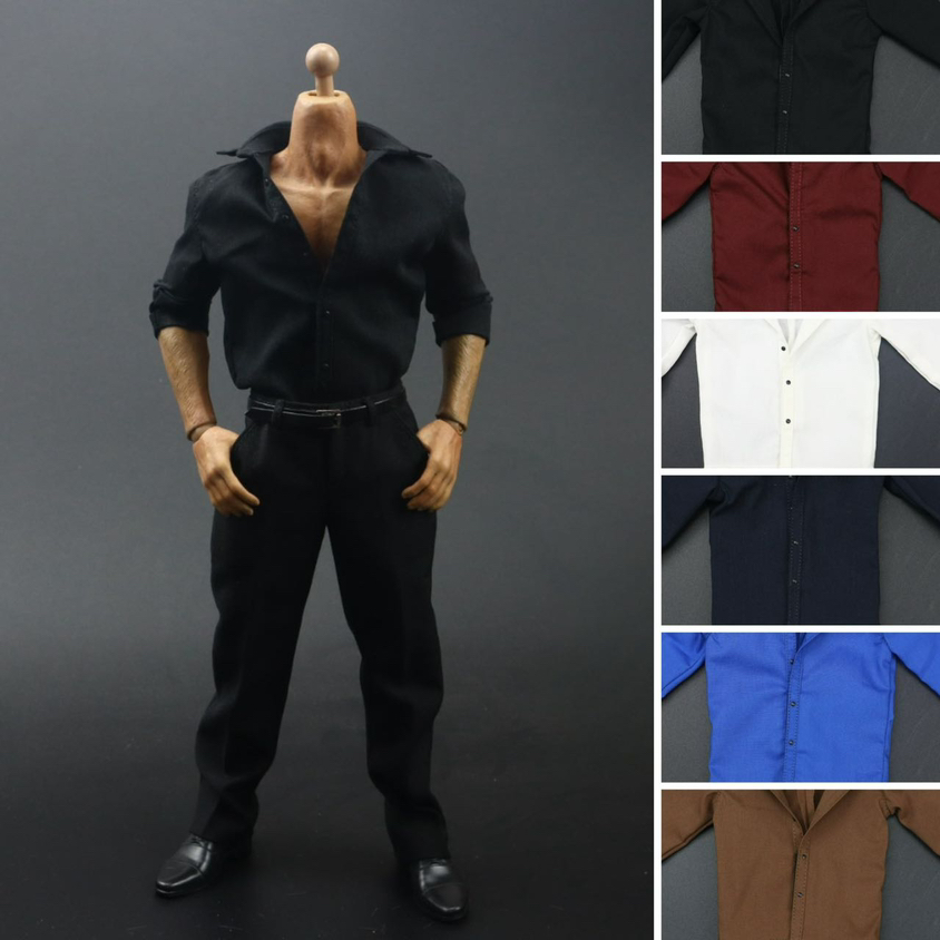 1/6 Soldier Solid Color Shirt  - đánh giá và giá Vintage Fashion Doll