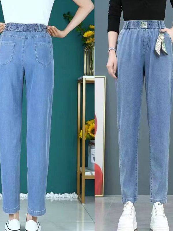 High Waist Straight Leg Ice Si - đánh giá và giá Mom Jean High Rise