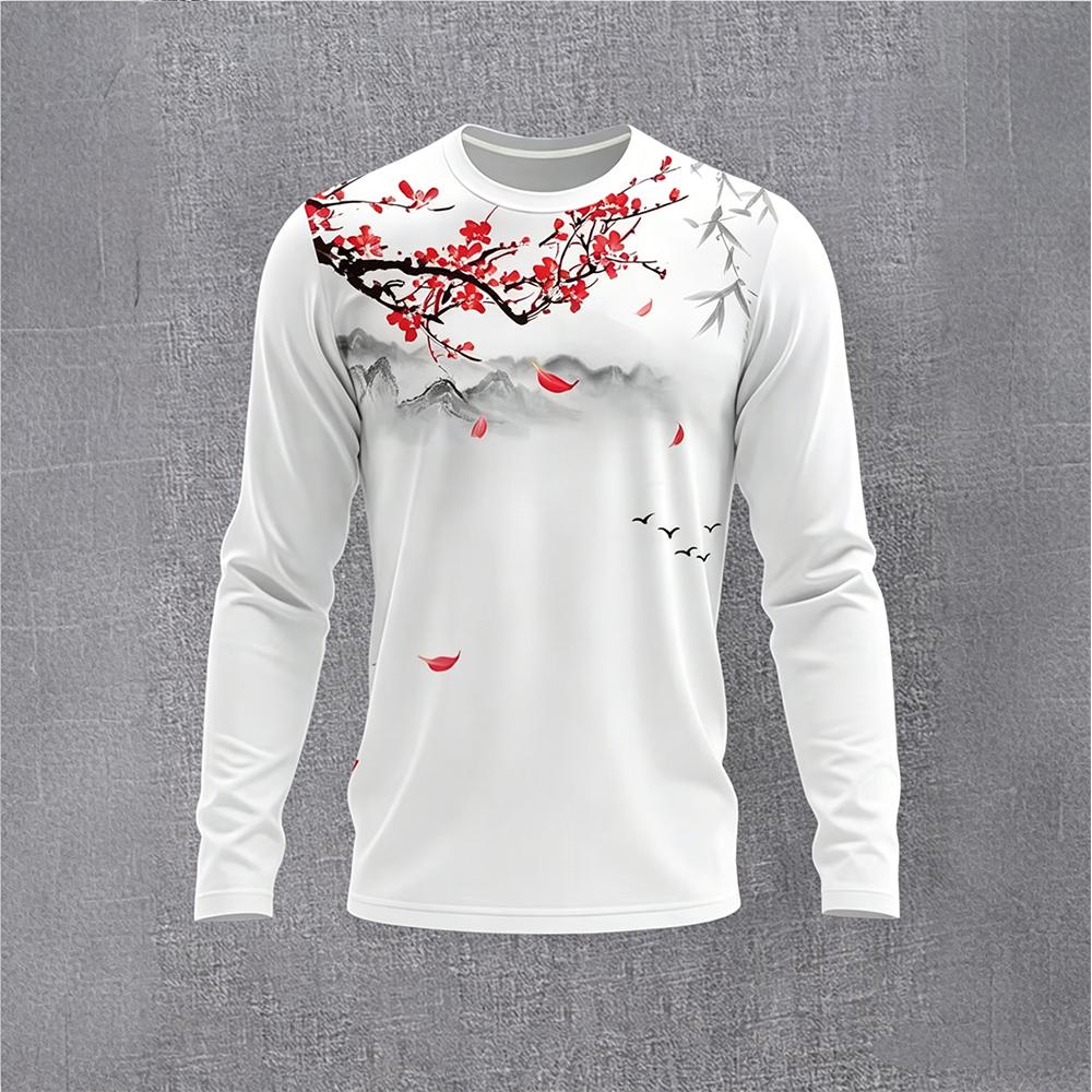 Chinese Style Ink Plum Blossom - đánh giá và giá Vintage Fashion Mens