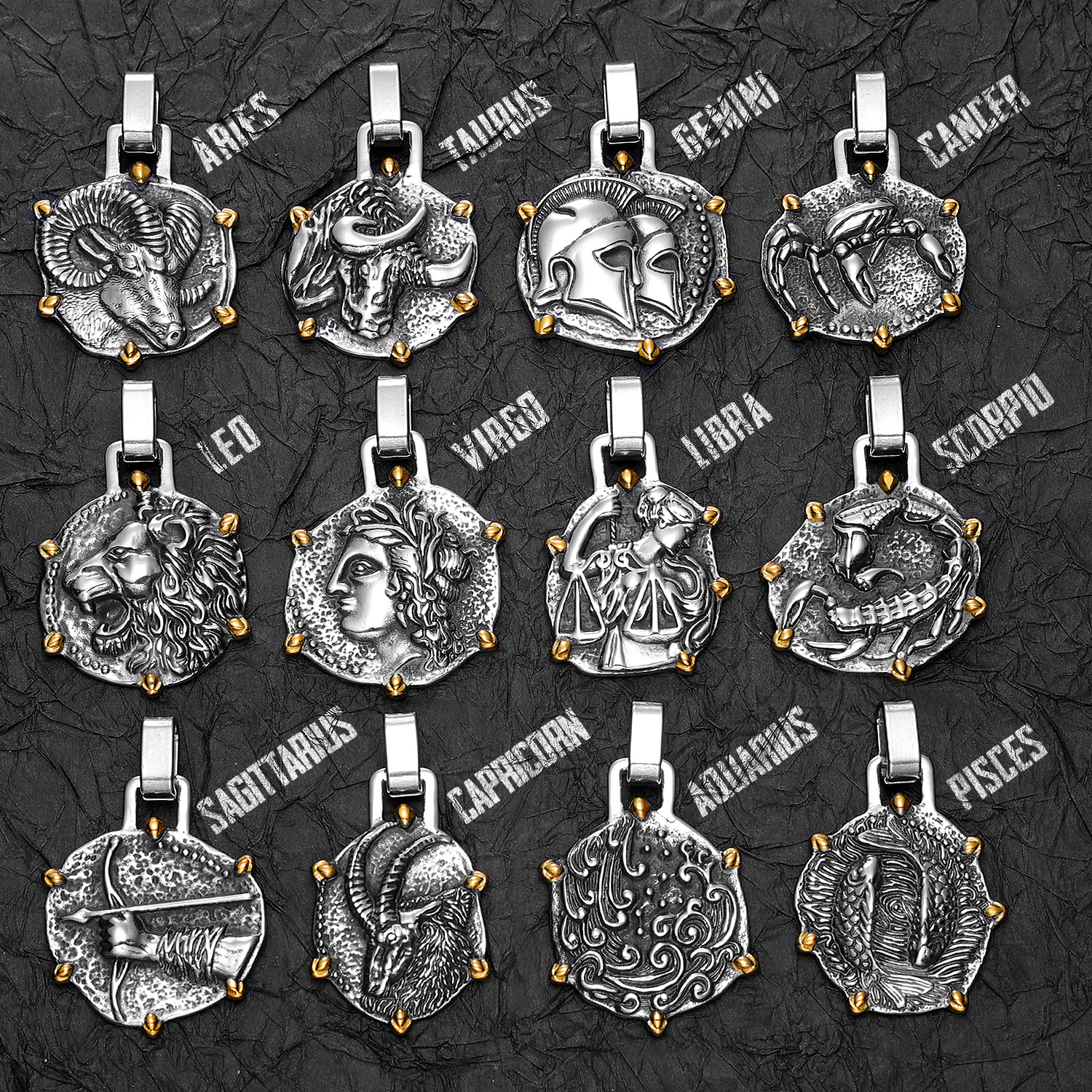 12 Constellation Men Necklaces - đánh giá và giá Vintage Fashion Newtown