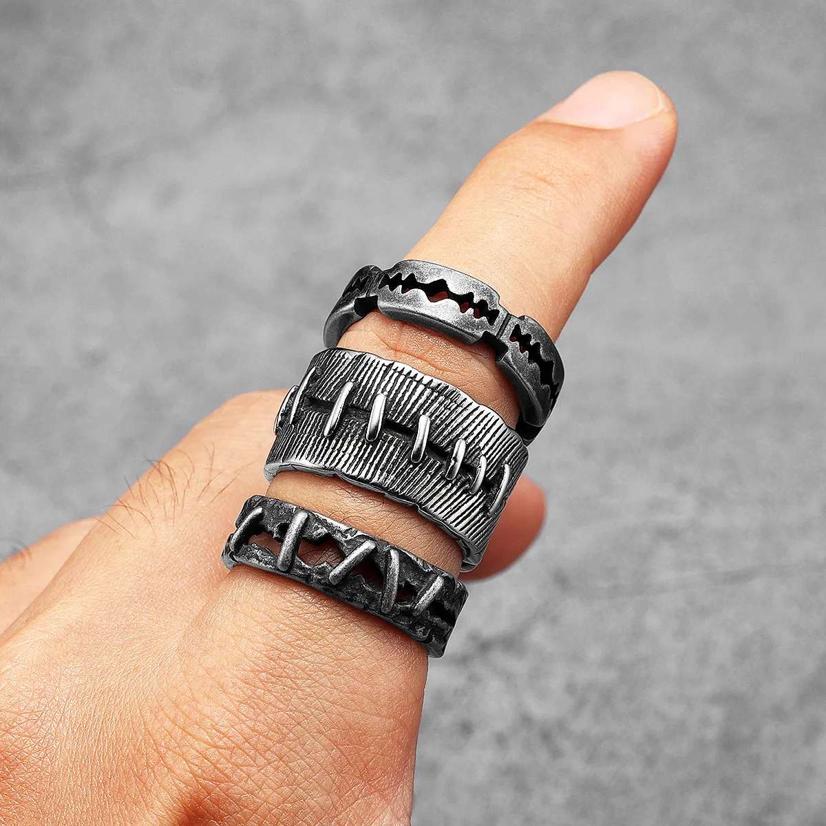 Retro Razor Blade Men Rings St - đánh giá và giá Vintage Fashion Newtown