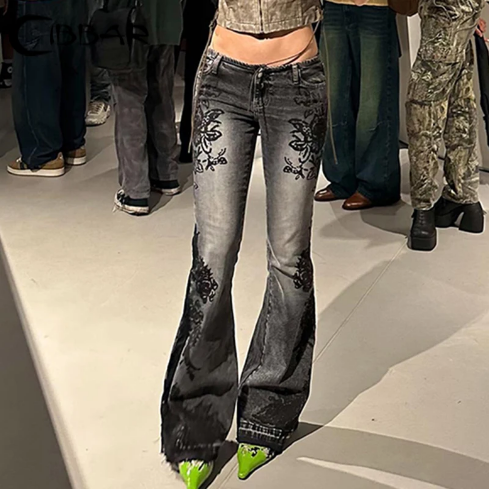 Streetwear Flare Jeans Women D - đánh giá và giá Mom Jean High Rise